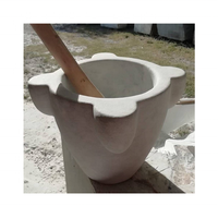Mortier et pilon en marbre de qualité supérieure, finition rugueuse, outil de cuisine écologique pour salle à manger, usage quotidien, vente en gros disponible