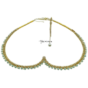 Conjunto de Collar de Diseño Clásico, Lindo y Moderno, con Cuentas de Perlas y Piedras de Cristal Natural, de Acero Inoxidable, para Bodas y Otras Ocasiones -10575553MG - Product Image 2