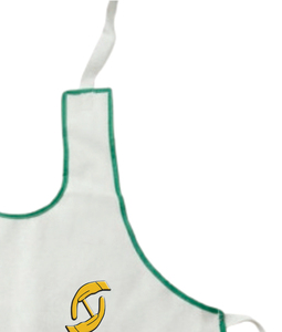 Tablier antistatique blanc avec bordure verte et logo Holy Signs International HSI-LWA/011 pour usage en atelier d'usine - Product Image 3