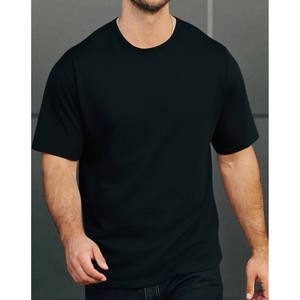 Warehouse Wholesale Greenink Custom Knitted O-Neck Short Sleeve T-Shirt Men 180GSM 100% Cotton Eco-Friendly Breathable Quick Dry - Product Image 5
