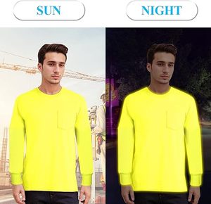 Chemises de travail réfléchissantes à manches longues pour hommes, très demandées, avec poche avant, pour la construction - Product Image 6