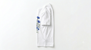 เสื้อคลุมนอนผ้าฝ้าย 100% ลายดอกไม้หรูหราสำหรับผู้หญิง แขนสั้น ระบายอากาศได้ดี สีขาวม่วง - Product Image 3