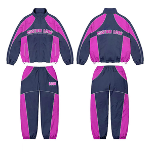 High Quality Windproof Mens Windbreaker Tracksuits Two Piece Set Customized Logo Print Breathable Windproof Tracksuits Sets - Product Image 3