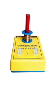 Équipement de démonstration de courant induit de haute qualité, base jaune avec aimant rouge, pour les études sur l'électricité et le magnétisme, fourni par le fournisseur - Product Image 2
