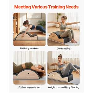 Herramienta de Entrenamiento de Fitness de Madera de Caucho para Gimnasio en Casa, Corrector de Columna para Pilates, Accesorio para Fortalecimiento del Core, Equipo de Ejercicio para la Columna - Product Image 5