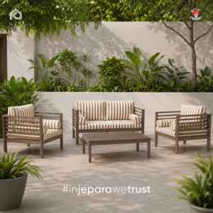 Modern Solid Teak Wood Outdoor Coffee <b>Table</b> Slatted Patio <b>Garden</b> Hotel Resort Villa Custom Handmade Jepara Furniture - Product Image 2