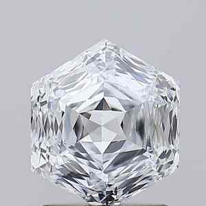 เพชรทรงหกเหลี่ยม 4.06 กะรัต เจียระไนแบบ CVD ความใส VVS สี D ได้รับการรับรองจาก IGI เหมาะสำหรับทำเครื่องประดับ เช่น แหวนหรือต่างหู - Product Image 1