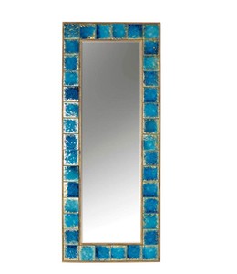 Turkish Tile <b>Mirror</b>: Handcrafted Ceramic Bohemian Wall Decor - Product Image 1