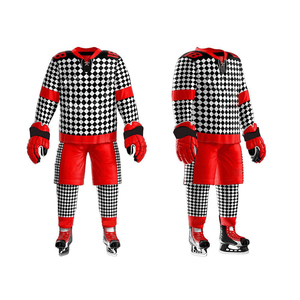 Ensemble d'uniformes de hockey sur glace personnalisés ODM/OEM de haute qualité, tendance 2026, fabriqués au Pakistan, unisexe, 100 % polyester respirant, sur mesure - Product Image 3