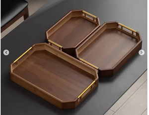 Bandeja de Servir Cuadrada de Madera Premium con Asas Recortadas, Multiusos, para Servir Té y Aperitivos en la Cocina, Comedor o Mesa de Café - Product Image 5