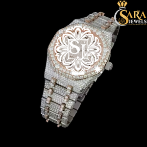 Reloj Analógico Sara Jewels de Alta Calidad con Esfera de Cuarzo Japonés, Diamante Moissanite VVS, Correa de Acero Inoxidable de 20 mm, Estilo Hip Hop - Product Image 1