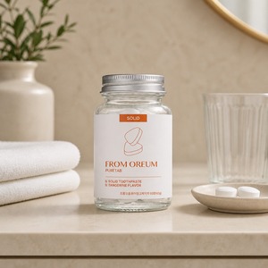 [FROM OREUM] Pasta de Dientes Sólida con Sabor a Mandarina de Jeju, 60 Tabletas, para Hoteles, Artículos de Baño para Huéspedes - Product Image 3