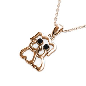 प्यारा पालतू कुत्ता पेलेंट डेसिनी स्वारवोस्की क्रिस्टल स्टर्लिंग चांदी 925 हार के साथ अलंकृत किया गया - Product Image 5