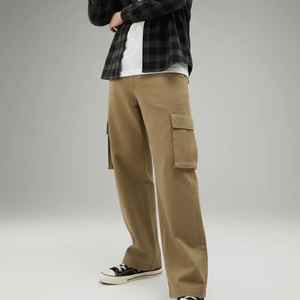 Pantalones de chándal casuales de moda para hombre, estilo americano, holgados, de pierna recta, talla grande, cintura media, para otoño, estilo estudiantil - Product Image 1