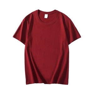 T-shirt décontracté à manches courtes en coton peigné pur, col rond, couleur unie, broderie personnalisée du logo OEM, fabriqué en Chine par BD. - Product Image 5