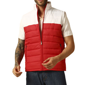 Gilet matelassé d'hiver sans manches personnalisé OEM en gros, veste d'extérieur légère en duvet pour homme - Product Image 5