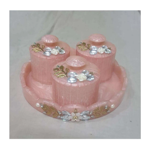 Premium Handcrafted Eco-Friendly Resin Moisture-Proof Dry Fruit Serving <b>Set</b> Decorative Kitchen <b>Canister</b> Collection Candy Storage - Product Image 1