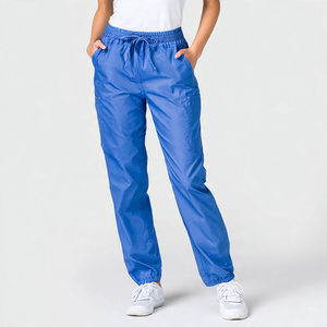 Premium Quality 100% Cotton Comfortable Hospital <b>Scrubs</b> Pants with Knitted Fabric Elastic Waistband Customizable Sizes & Colors - Product Image 2
