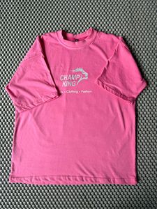 Champ King T-shirt rose à manches courtes pour homme, coupe régulière, décontracté - Product Image 3
