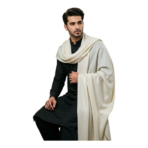 Men's Cashmere Sherwani With Cream <b>Shawl</b> Traditional Indian Pakistani <b>Wedding</b> Attire Floor-Length Regular Fit Winter Wear - Product Image 1