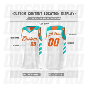 Maillots de basket-ball personnalisés sublimés, vêtements de sport, taille plus, antibactériens, respirants, avec noms et numéros brodés - Product Image 6