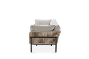 Contemporary Outdoor <b>Rattan</b> <b>Sofa</b> Set With Steel Frame Weather Resistant 3 Seater Garden Furniture - Product Image 3