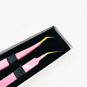 MAHFOOZ INSTRUMENTS Pince à épiler personnalisée en acier inoxydable massif or rose, pointe lisse, isolation volume, usage personnel - Product Image 3