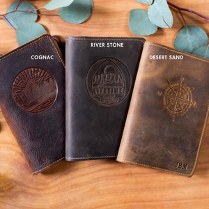 Couverture de journal en cuir personnalisée, faite à la main, design sur mesure, rechargeable, avec sangle, papier ligné, 8x6, journal de voyage, cadeau pour homme et femme, Al-Amir - Product Image 5