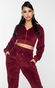 High Quality Women's <b>Velvet</b> Tracksuit-Solid Casual Style Breathable <b>Fabric</b> 2022 Collection - Product Image 3