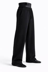 Black Wide Leg Sweatpants Elastic Waist <b>Loose</b> Casual <b>Trousers</b> Baggy Lounge Pants <b>for</b> <b>Women</b> - Product Image 4