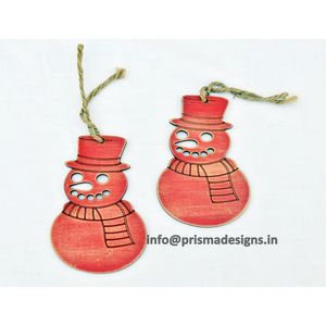 Ornements de Noël en bois écologiques découpés au laser, décorations suspendues en bois, pendentifs bougies de Noël vintage, ornements décoratifs - Product Image 3