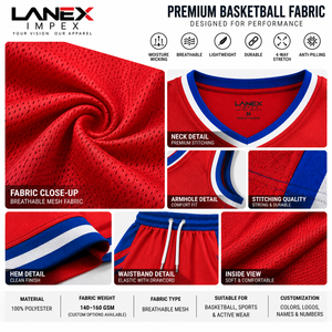 Ensemble de maillot et short de basket-ball sur mesure, respirant, à séchage rapide, imprimé par sublimation, uniforme pour les équipes sportives professionnelles - Product Image 5