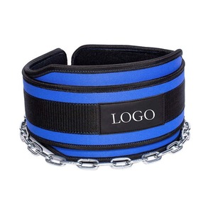 Neoprene <b>Weight</b> Lifting <b>Belt</b> with Stainless Steel D-Ring and 36 Long Chain Adjustable Waist Support for Strength <b>Training</b> - Product Image 3