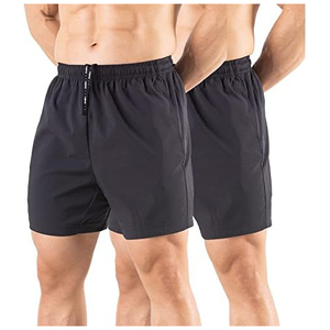 Men's Quick Dry Running Shorts Solid Color Elastic Waist Sporty Short Shorts for Fitness Workout Gym Training - Product Image 5