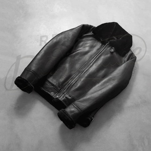 Rugged Triple-Zippered Chest Biker Outerwear with Tactical Epaulettes Wholesale Heavy-Duty Genuine Hide Racing Shell - Product Image 2