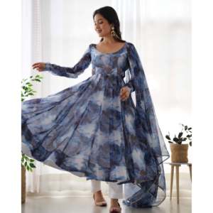 ชุด anarkali ที่สวยงามสำหรับงานปาร์ตี้ชุด pent และ dupatta ขนาด XS - Product Image 6