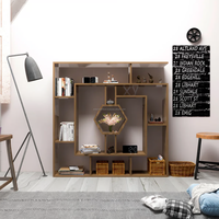 Librerías Modernas de Madera Maciza Multifuncionales Personalizadas, Estante de Exhibición Abierto para Decoración del Hogar, Sala de Estar, Oficina en Casa, Muebles para el Hogar