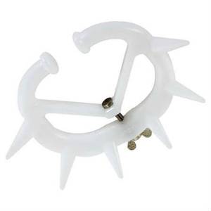 Premium White Plastic Calf Weaner Nose <b>Ring</b> with Spikes - <b>Stress</b> Free Anti Suckling Weaning Tool for Cattle & Dairy Calves - Product Image 1