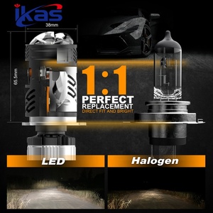 Proyector LED faro lente Mini H4 200 w/par 6000K coche Bi LED lente Luces H4 bombilla LED Luces láser gratis logo - Product Image 3