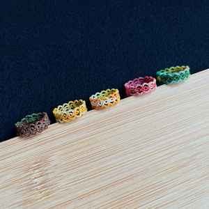 Joyería de Macramé Hecha a Mano con Certificación IGI |   Anillos Artesanales Tejidos con Piedra Natural |   CREACIONES HARI OM - Product Image 2