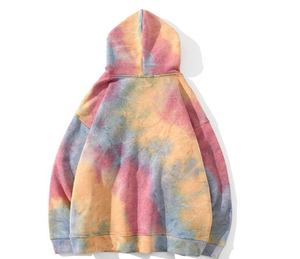 Sweat à capuche tie-dye pour femme avec matériau respirant coupe moderne prêt pour l'hiver couleurs et tailles personnalisables pour les vêtements de plein air et de voyage - Product Image 2