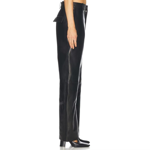 2025 Wholesale Women Fashion Sheep skin leather pants Hot Sale New <b>Stretch</b> snakeskin leather pants breathable - Product Image 2