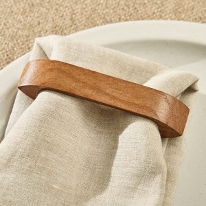 Anneaux de serviette en bois faits à la main, élégants supports de table pour restaurants, hôtels, mariages et décoration de table raffinée - Product Image 6