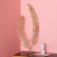 Arte de Pared con Marco Personalizable Moderno, Hojas Metálicas en Tonos Cálidos, Decoración para el Hogar de Alta Calidad, Diseño de Kraft Wuiop34