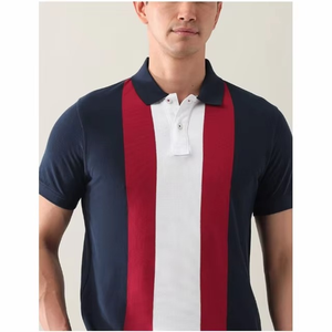 เสื้อโปโลผู้ชายผ้าฝ้ายระบายอากาศดี สไตล์ไฮสตรีท ลำลองสำหรับฤดูร้อน ดีไซน์เรียบหรู คุณภาพพรีเมียม เสื้อโปโลสำหรับเล่นกีฬาผู้ชาย - Product Image 6