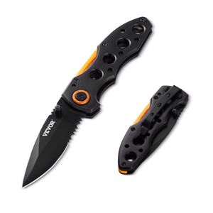 Coltello tascabile con impugnatura In alluminio a lama 7 cr17mov 3 pollici/7.6 cm coltello affilato e utensile - Product Image 1