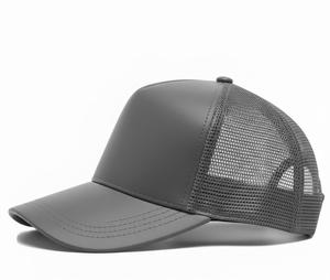Premium Genuine Cowhide Leather Trucker Cap – Breathable Mesh Back Adjustable Baseball <b>Hat</b> - Product Image 2