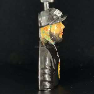 925 plata esterlina personalizada 3D esmalte hombres cara GRA certificado VVS Moissanite corte redondo Hip Hop colgante a precio al por mayor - Product Image 3