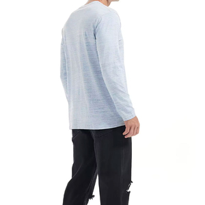เสื้อยืดคอกลมผู้ชายผ้าฝ้าย 100% สไตล์ไฮสตรีท เนื้อผ้านุ่ม ระบายอากาศดี แขนสั้น ลายเรียบ ผ้าถักเจอร์ซีย์ พิมพ์ลายสกรีน - Product Image 2