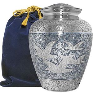 โกศโลหะพรีเมียมสำหรับบรรจุอัฐิศพมนุษย์ มอบการไว้อาลัยที่เหนือกาลเวลา พร้อมด้วยการตกแต่งที่ทนทาน เหมาะสำหรับการระลึกถึงครอบครัว - Product Image 1